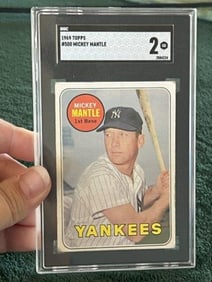 1969 Topps Mickey Mantle Baseball Card