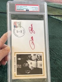 Pete Rose Hand Signed Authentic Autograph Baseball Card