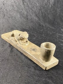 Frog Effigy Stone Pipe from Tennessee Indian Artifact Arrowhead
