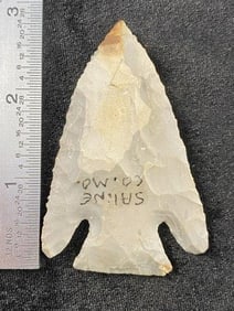 Lost Lake from Saline County, Missouri Indian Artifact Arrowhead