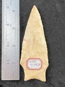Dalton from Clay County, Indiana Indian Artifact Arrowhead