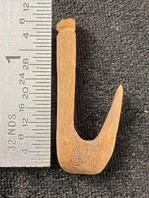 Bone Hook from Tennessee Indian Artifact Arrowhead