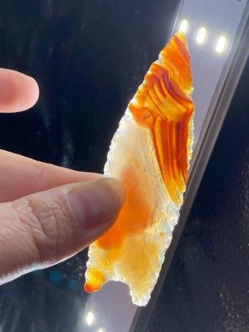 Obsidian Clovis from Oregon Indian Artifact Arrowhead (1 of 4)