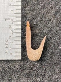 Bone Hook from Tennessee Indian Artifact Arrowhead