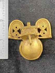 Tairona Alloy Effigy Pendant Bell Pre-Columbian Culture of Columbia South America, unknown material