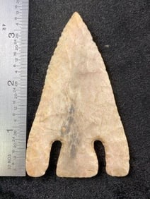 Calf Creek 3 & 1/2" Arrowhead Indian Artifact from Texas, ex - Jim Marberry Collection