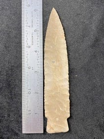 Scottsbluff 6" Arrowhead Indian Artifact from Texas, ex - Jim Marberry Collection