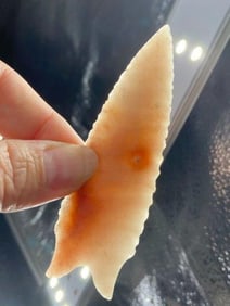 Novaculite Dalton 3 & 13/16" Arrowhead Indian Artifact from Arkansas, ex - Jim Marberry Collection