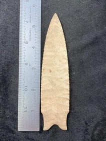 Dalton 5 & 1/2" Arrowhead Indian Artifact from Missouri, ex - Jim Marberry Collection