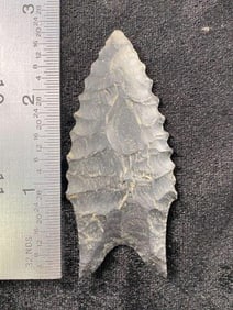 Dalton 2 & 5/8" Arrowhead Indian Artifact from Arkansas, ex - Jim Marberry Collection
