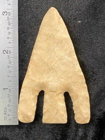 Calf Creek 3 & 1/16" Arrowhead Indian Artifact from Texas, ex - Jim Marberry Collection
