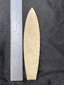 Agate Basin 6 & 1/8" Arrowhead Indian Artifact from Missouri, ex - Jim Marberry Collection