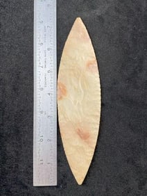 Novaculite Caddo Blade 7 & 7/16" Arrowhead Indian Artifact from Arkansas, ex - Jim Marberry