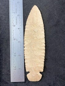 Dovetail 5 & 11/16" Arrowhead Indian Artifact from Missouri, ex - Jim Marberry Collection