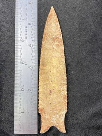 Dalton 5 & 3/4" Arrowhead Indian Artifact from Missouri, ex - Jim Marberry Collection