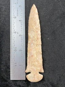 Dovetail 5 & 1/8" Arrowhead Indian Artifact from Missouri, ex - Jim Marberry Collection