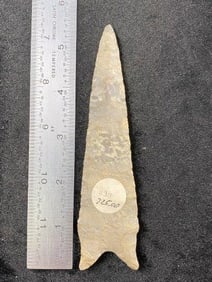 Dalton 5 & 7/16" Arrowhead Indian Artifact from Missouri, ex - Jim Marberry Collection