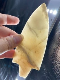 Novaculite Dickson 5 & 1/8" Arrowhead Indian Artifact from Arkansas, ex - Jim Marberry Collection