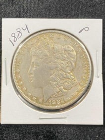 1884 P Morgan Silver Dollar Coin
