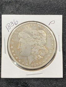 1886 P Morgan Silver Dollar Coin