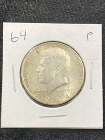 1964 Silver Kennedy Half Dollar Coin