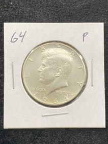 1964 Silver Kennedy Half Dollar Coin