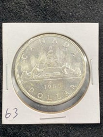 1963 Canada Silver Dollar Coin