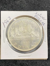 1963 Canada Silver Dollar Coin