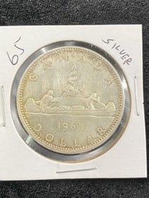 1965 Canada Silver Dollar Coin