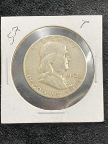 1952 P Franklin Silver Half Dollar Coin