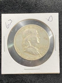1963 D Franklin Silver Half Dollar Coin