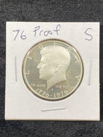 1976 Proof Kennedy Half Dollar Coin