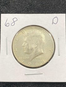 1968 D Kennedy Half Dollar Coin