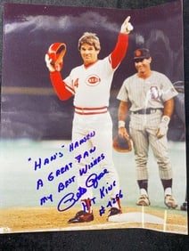 Pete Rose Hand Signed Authentic Autograph
