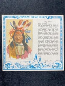 Red Man Chewing Tobacco famous Indian Chiefs #16