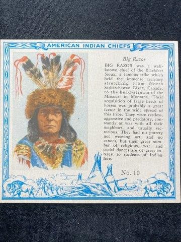Red Man Chewing Tobacco famous Indian Chiefs #19 (1 of 2)