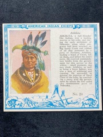 Red Man Chewing Tobacco famous Indian Chiefs #20: KEY WORDS: INDIAN ARTIFACT ARTIFACTS ARROWHEAD ARROWHEADS NATIVE AMERICAN MISSISSIPPIAN QUAPAW CADDO POTTERY COINS MORGAN DOLLAR PEACE DOLLAR SILVER COINS Arkansas. Now taking in consignments for pre-