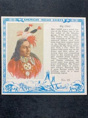 Red Man Chewing Tobacco famous Indian Chiefs #23: KEY WORDS: INDIAN ARTIFACT ARTIFACTS ARROWHEAD ARROWHEADS NATIVE AMERICAN MISSISSIPPIAN QUAPAW CADDO POTTERY COINS MORGAN DOLLAR PEACE DOLLAR SILVER COINS Arkansas. Now taking in consignments for pre-