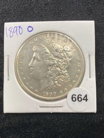 1890 O Morgan Silver Dollar Coin