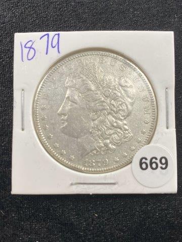 1879 Morgan Silver Dollar Coin (1 of 2)