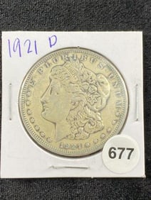 1921 D Morgan Silver Dollar Coin