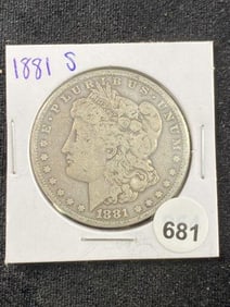 1881 S Morgan Silver Dollar Coin