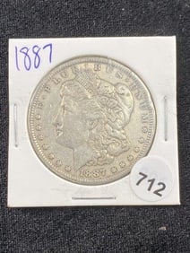 1887 Morgan Silver Dollar Coin