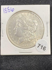 1886 Morgan Silver Dollar Coin