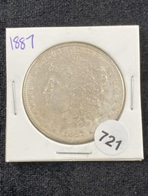 1887 Morgan Silver Dollar Coin