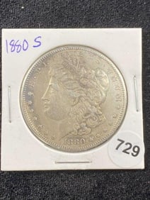 1880 S Morgan Silver Dollar Coin