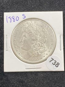 1880 S Morgan Silver Dollar Coin
