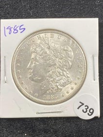 1885 Morgan Silver Dollar Coin