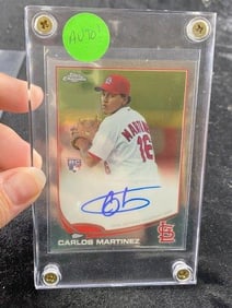 2013 Topps Chrome Rookie Autographs Carlos Martinez Baseball Card