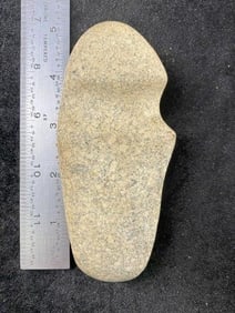 Authentic Grooved Axe Flat Hard Stone Granite Quartz Axe